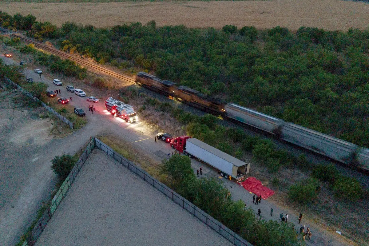 53 migrants died in an abandoned tractor-trailer found near Lackland Air Force Base in San Antonio on June 27, 2022.